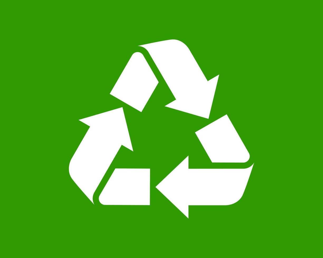 Recycling icon of arrows triangle. Eco friendly recycle symbol. Vector environment mark