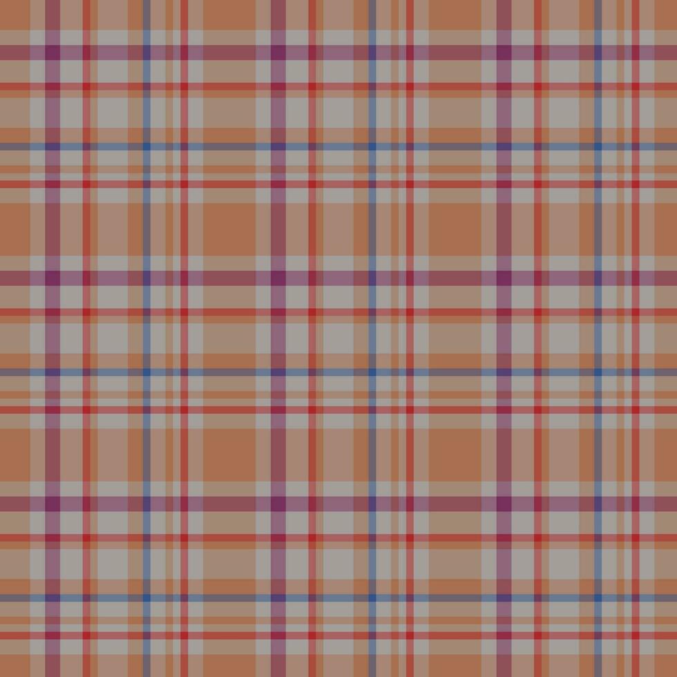 Plaid seamless pattern. Vector background of textile ornament. Flat fabric design.