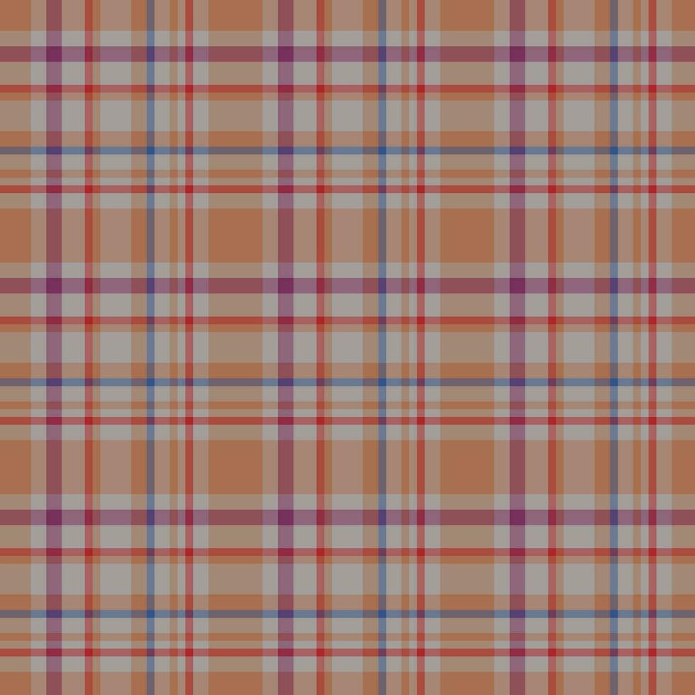 Plaid seamless pattern. Vector background of textile ornament. Flat fabric design.