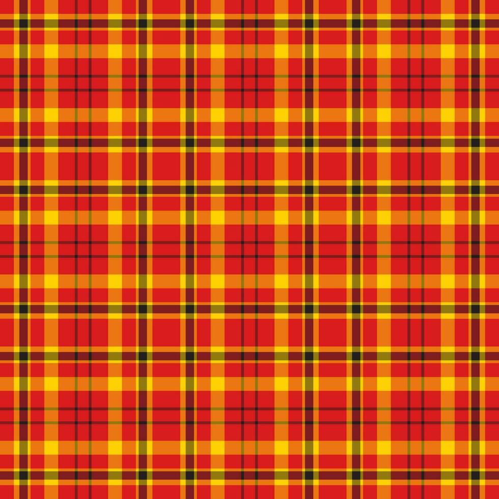 Plaid seamless pattern. Vector background of textile ornament. Flat fabric design.