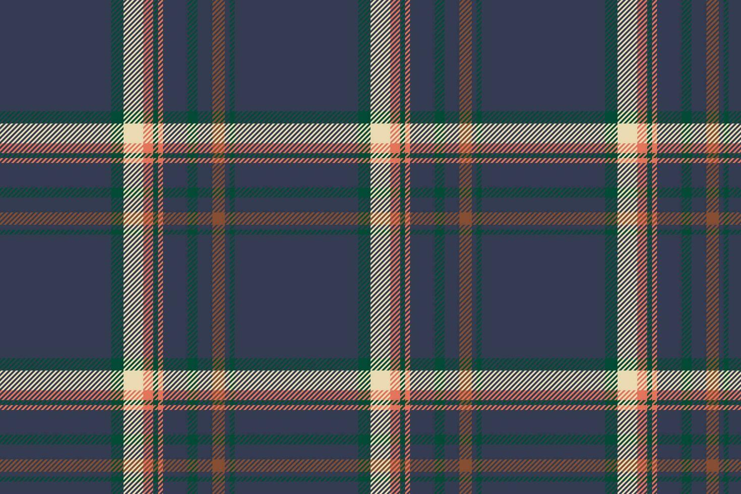Plaid background, check seamless pattern in blue. Vector fabric texture for textile print, wrapping paper, gift card or wallpaper.