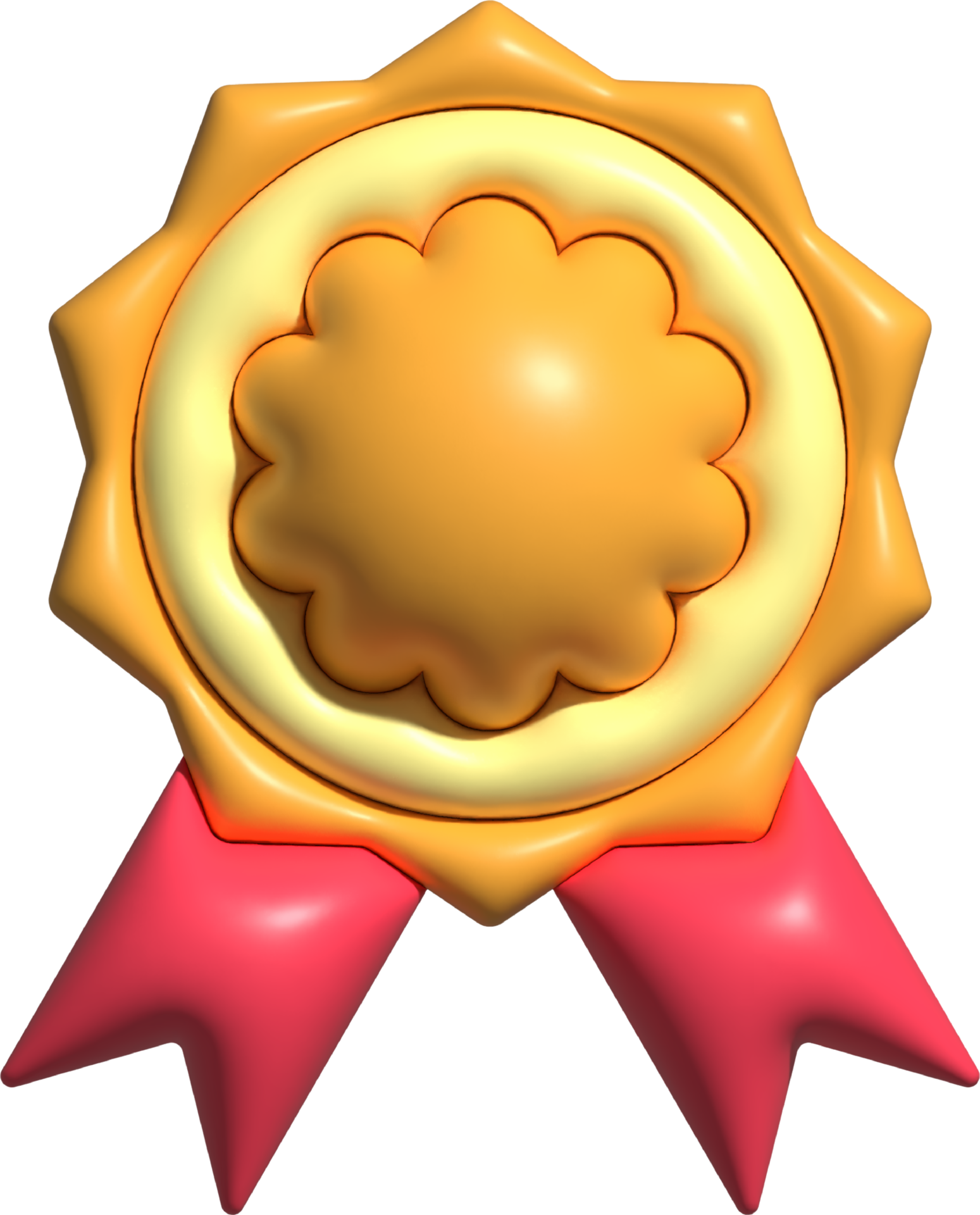 3d rendered medal reward rating rank verified quality badge icon