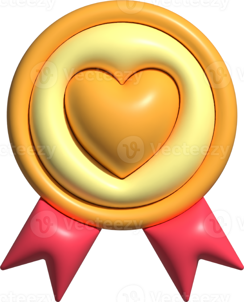3d rendido medalha recompensa Avaliação classificação verificado qualidade crachá ícone png