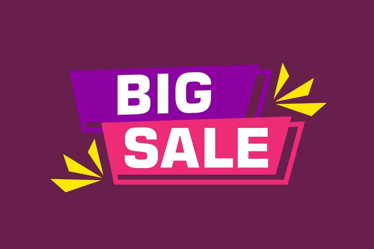 Big Sale labels banners design. Festive template can be used for invitation cards, flyers, posters. vector