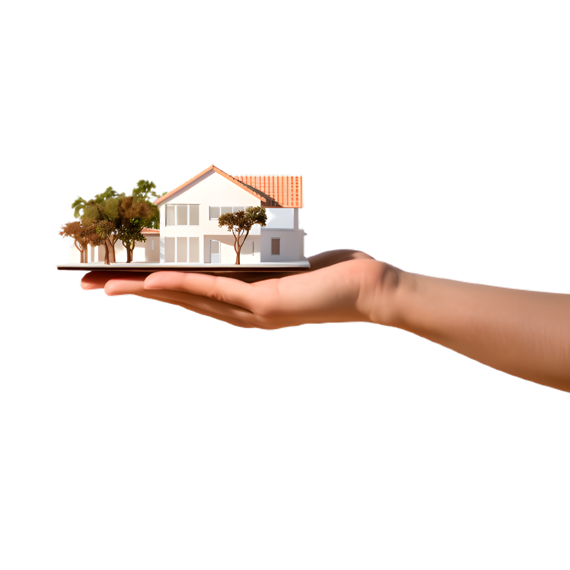 Hand holding house real estate and property model 27291613 PNG