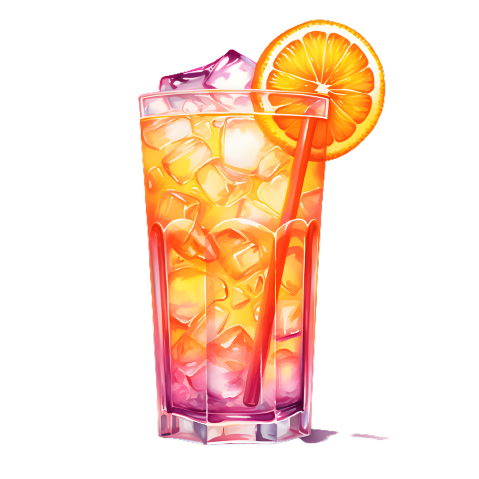 Alcohol cocktail with orange juice png