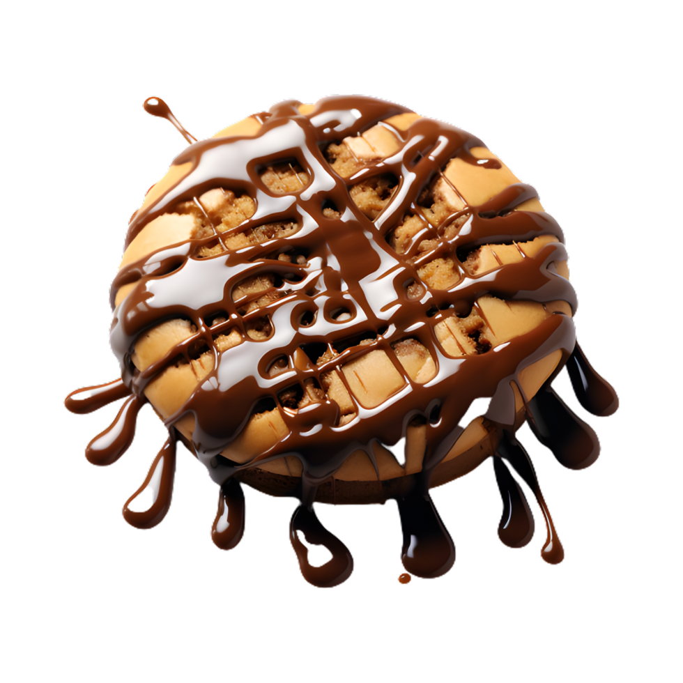 chocolate cookie isolated on  transparent background png