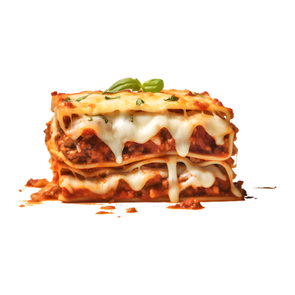 gustoso caldo Lasagna isolato su png