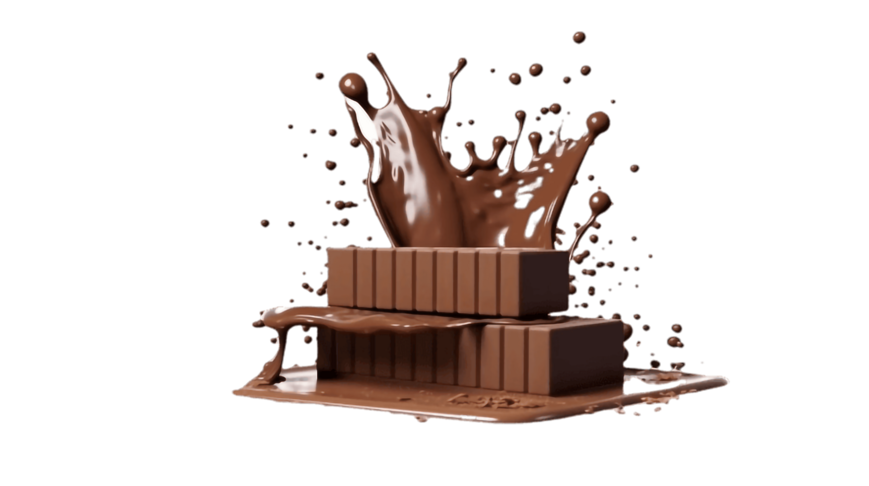 chocolate bar with splashes of chocolate on it png
