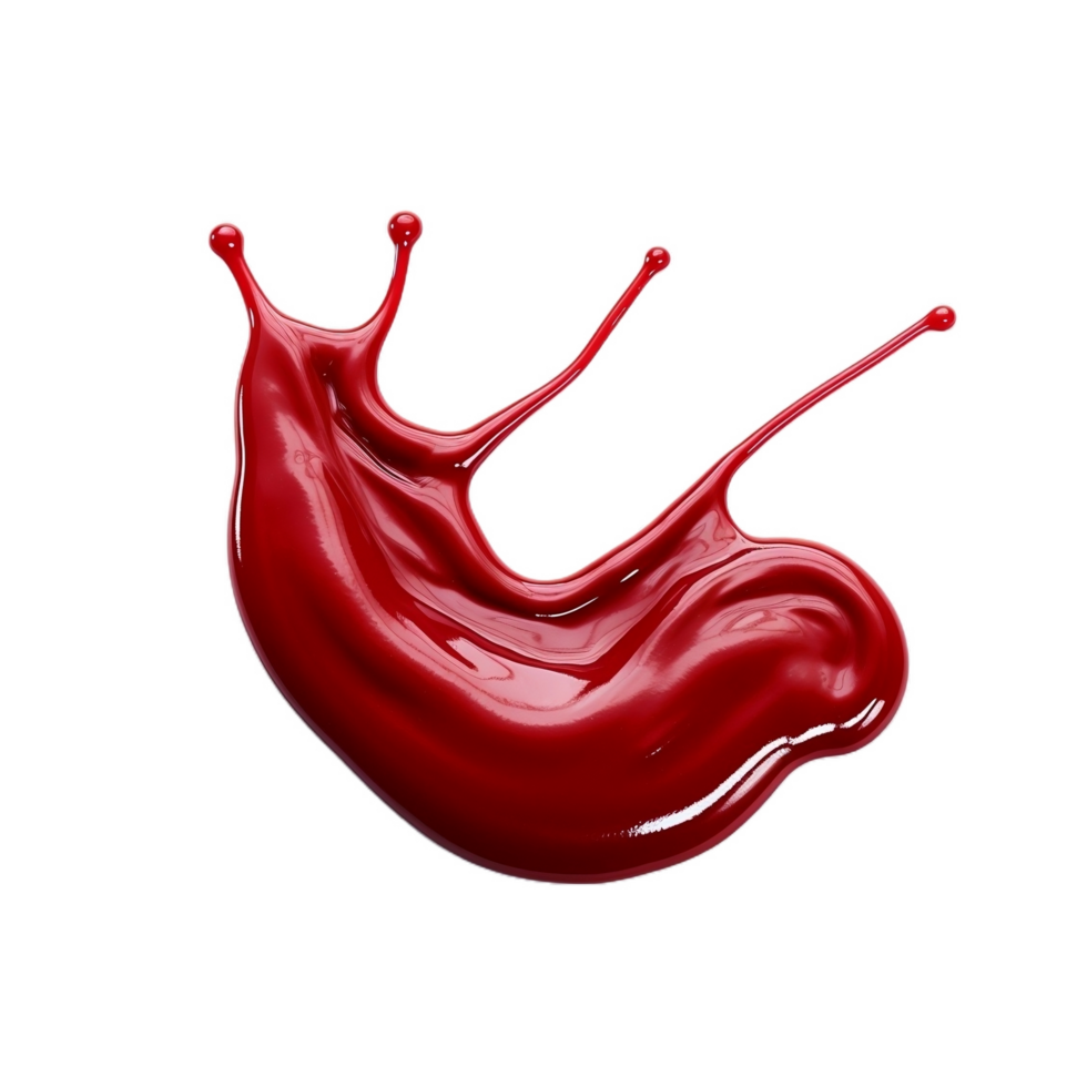 red liquid dripping on a transparent background png