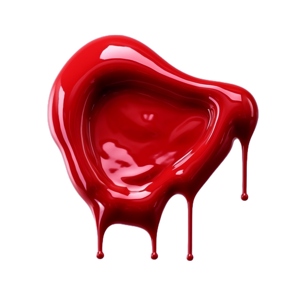 rouge liquide égouttage sur une transparent Contexte png