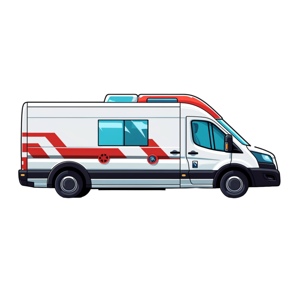 an ambulance truck on a transparent background png