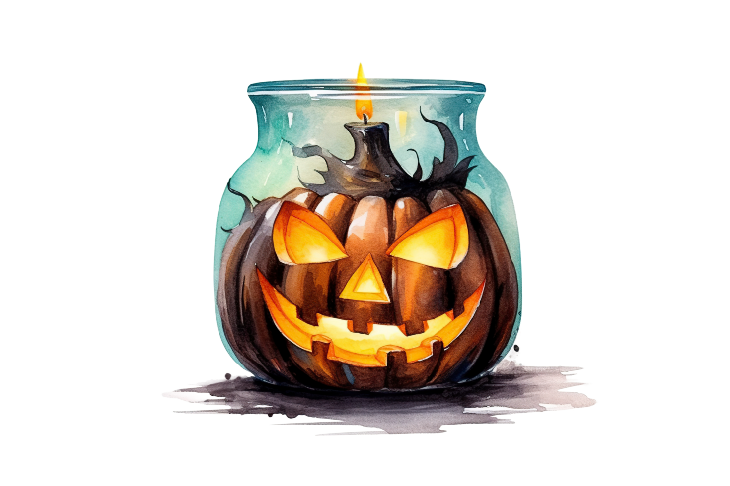 waterverf halloween kaars png