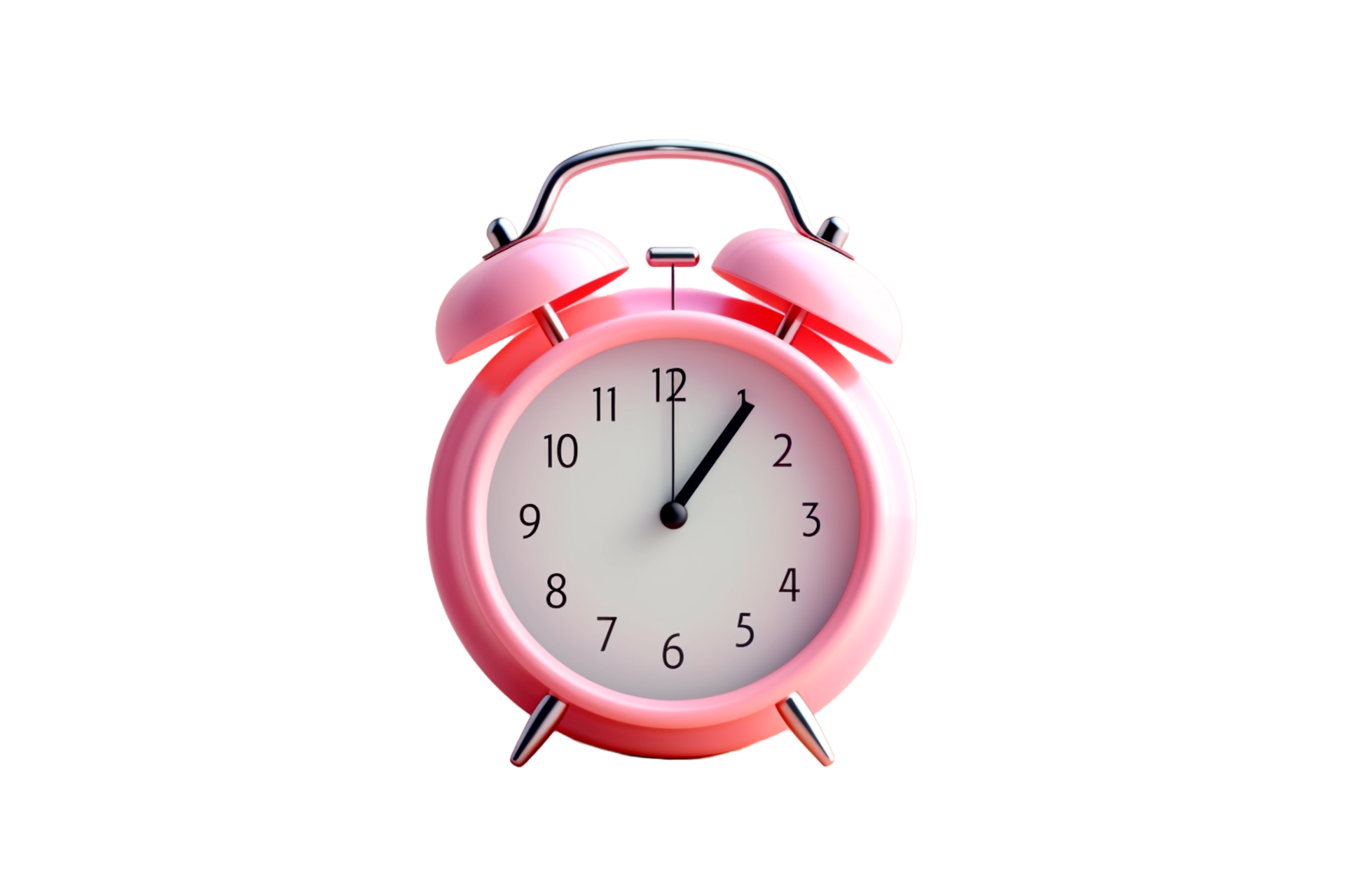 3d pink alarm clock on transparent background 27291933 PNG
