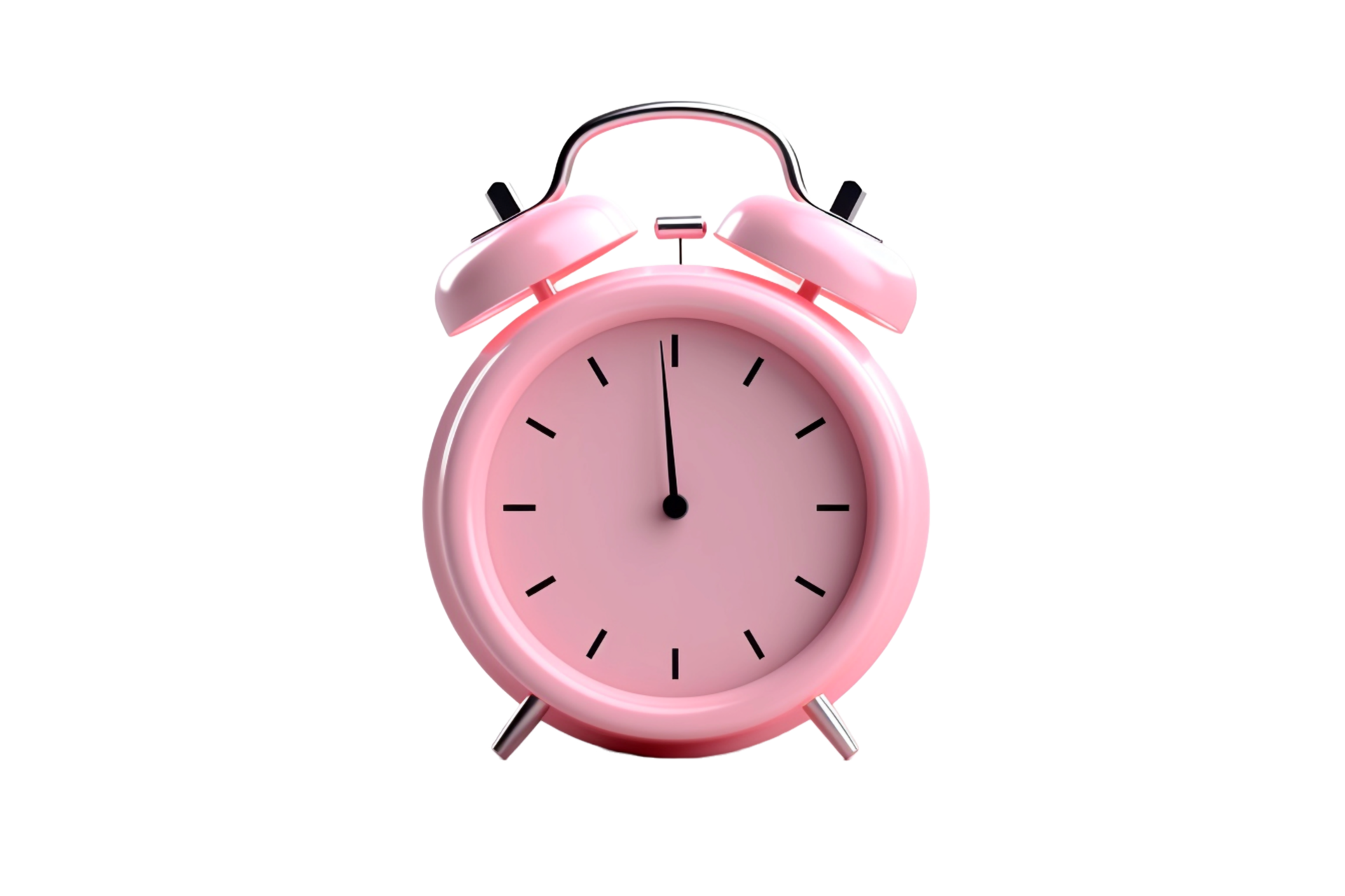 3d pink alarm clock on transparent background 27291943 PNG