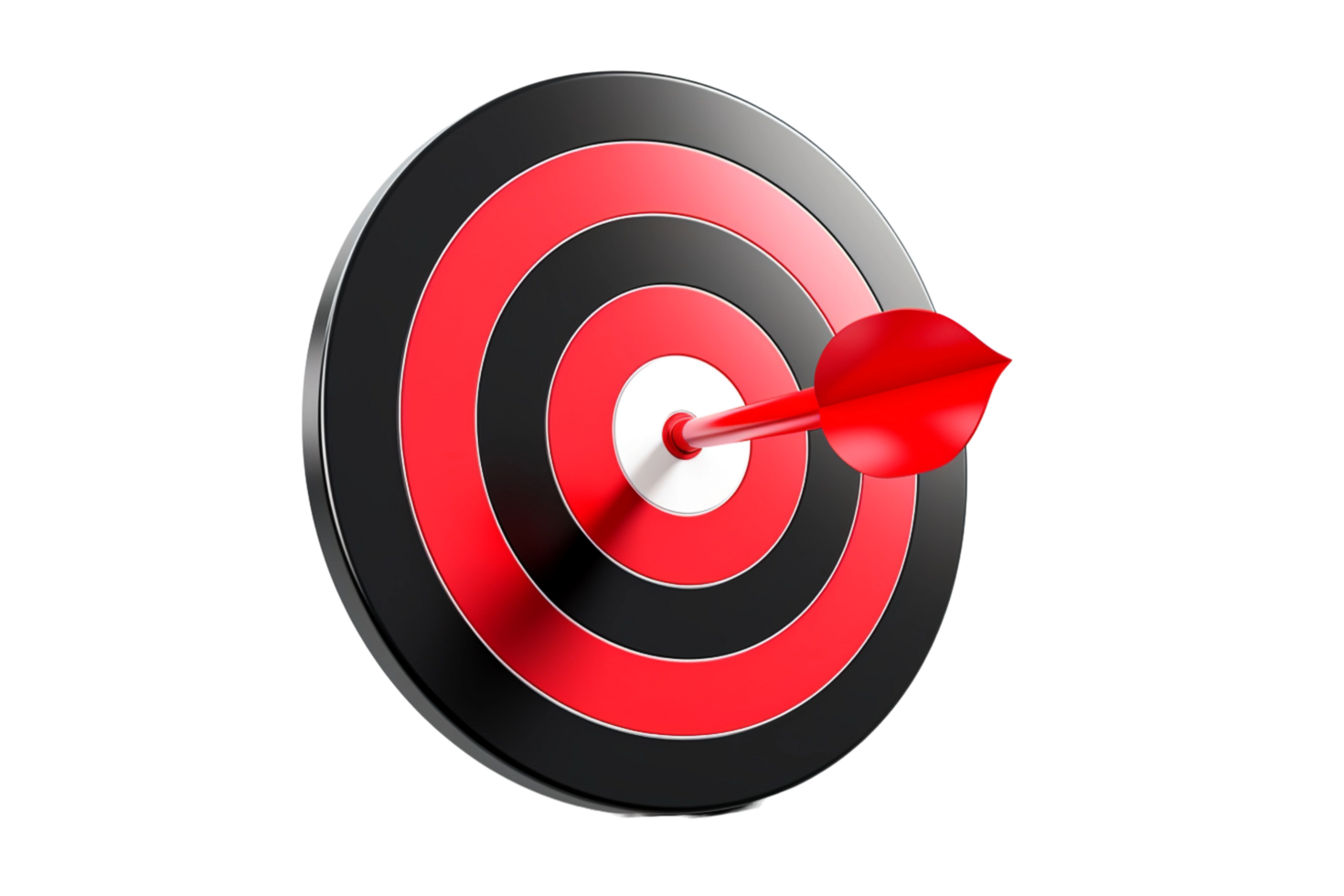 3d dart in the center of a target png