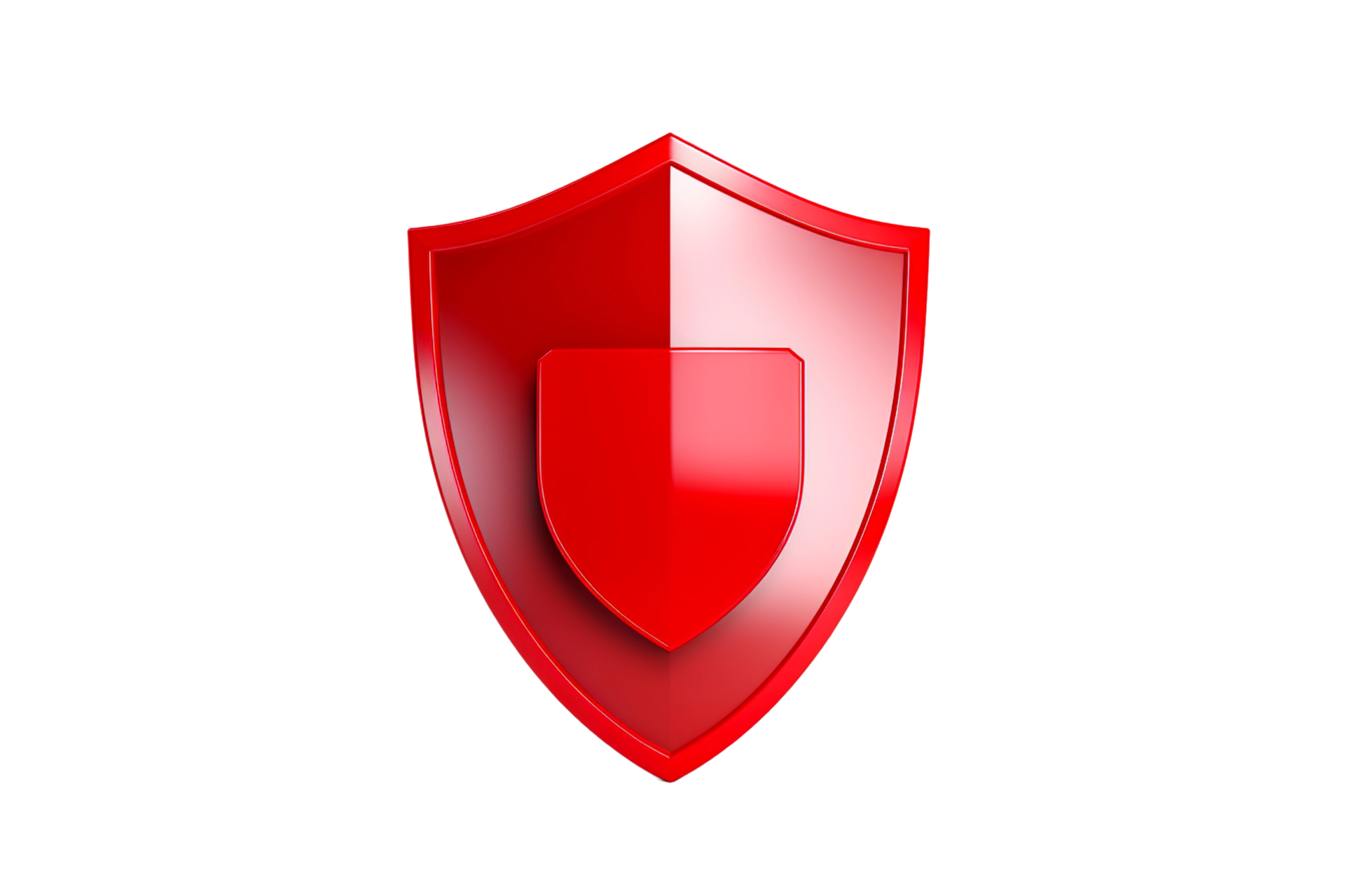 3d red shield icon on transparent background 27291962 PNG