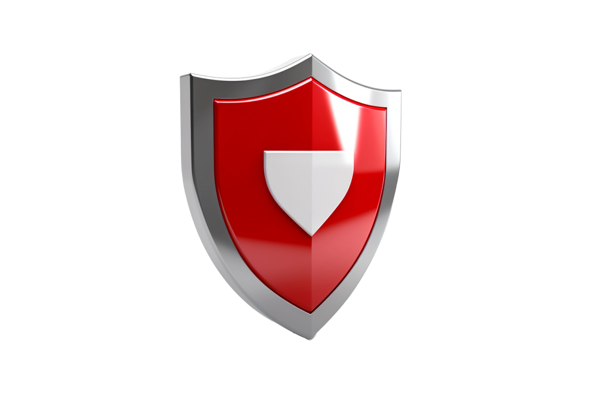 3d red shield icon on transparent background 27291972 PNG