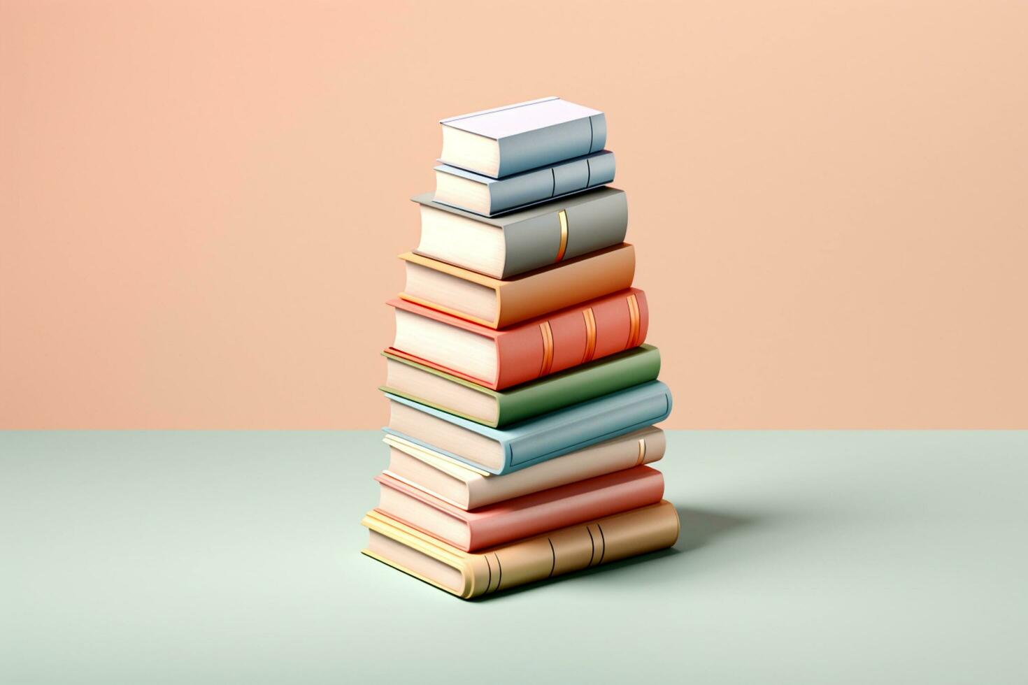 stack of books on a colorful background photo