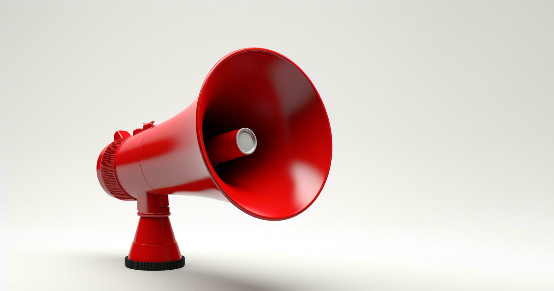 3d colorful megaphone on a white background photo