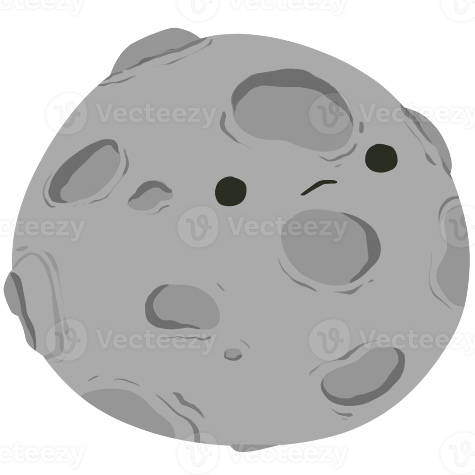 cute grey planet png