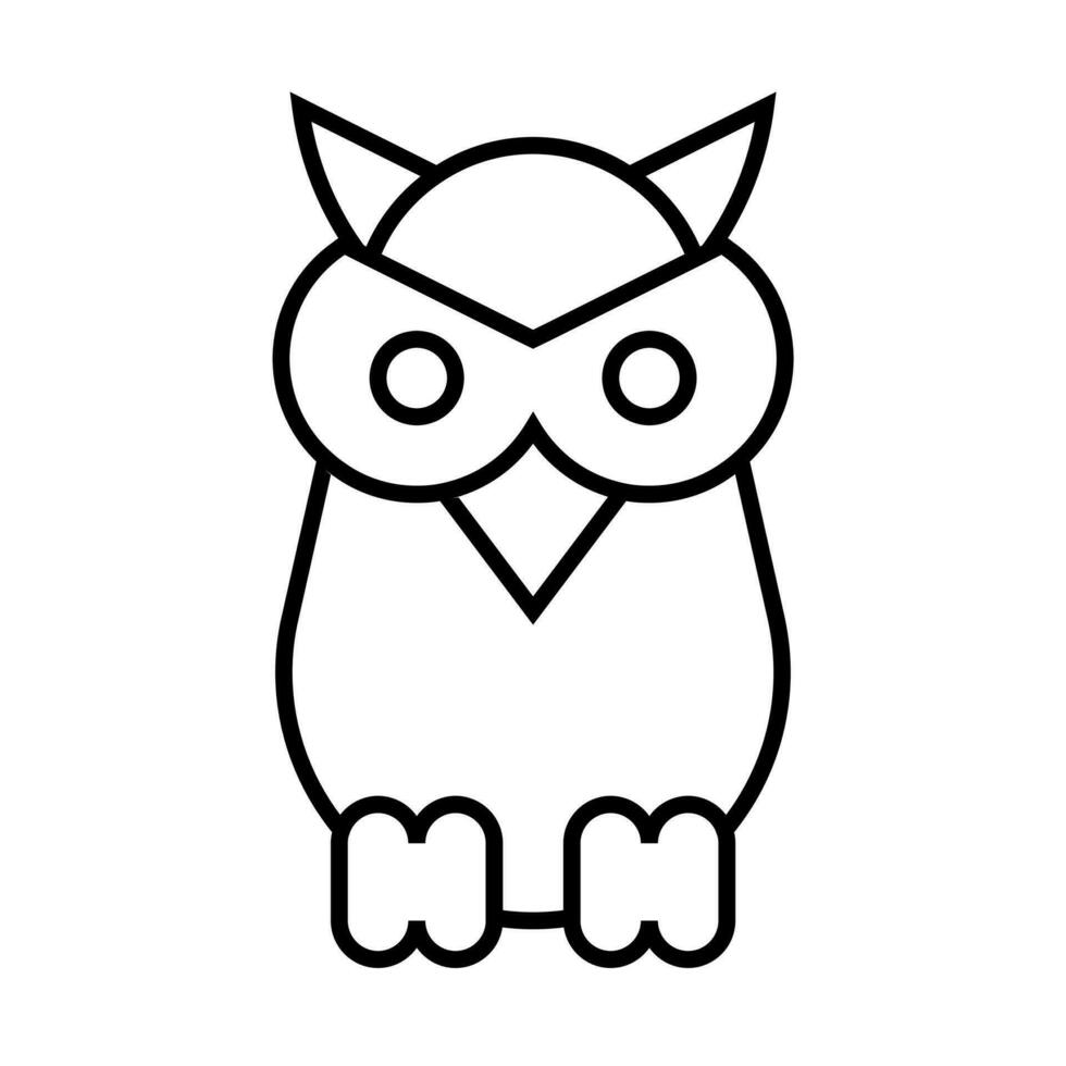owl icon, sign, symbol in line style vector
