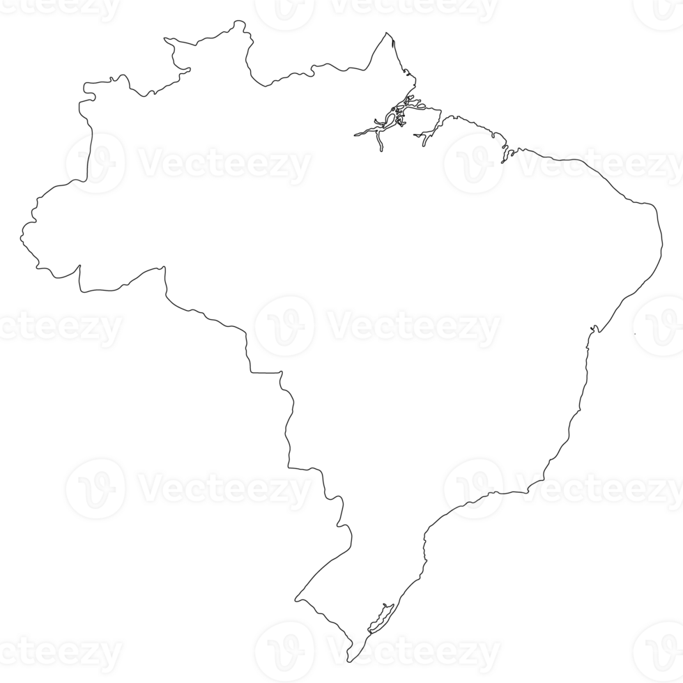 Brasil mapa com administrativo regiões. latim mapa. brasileiro mapa. png