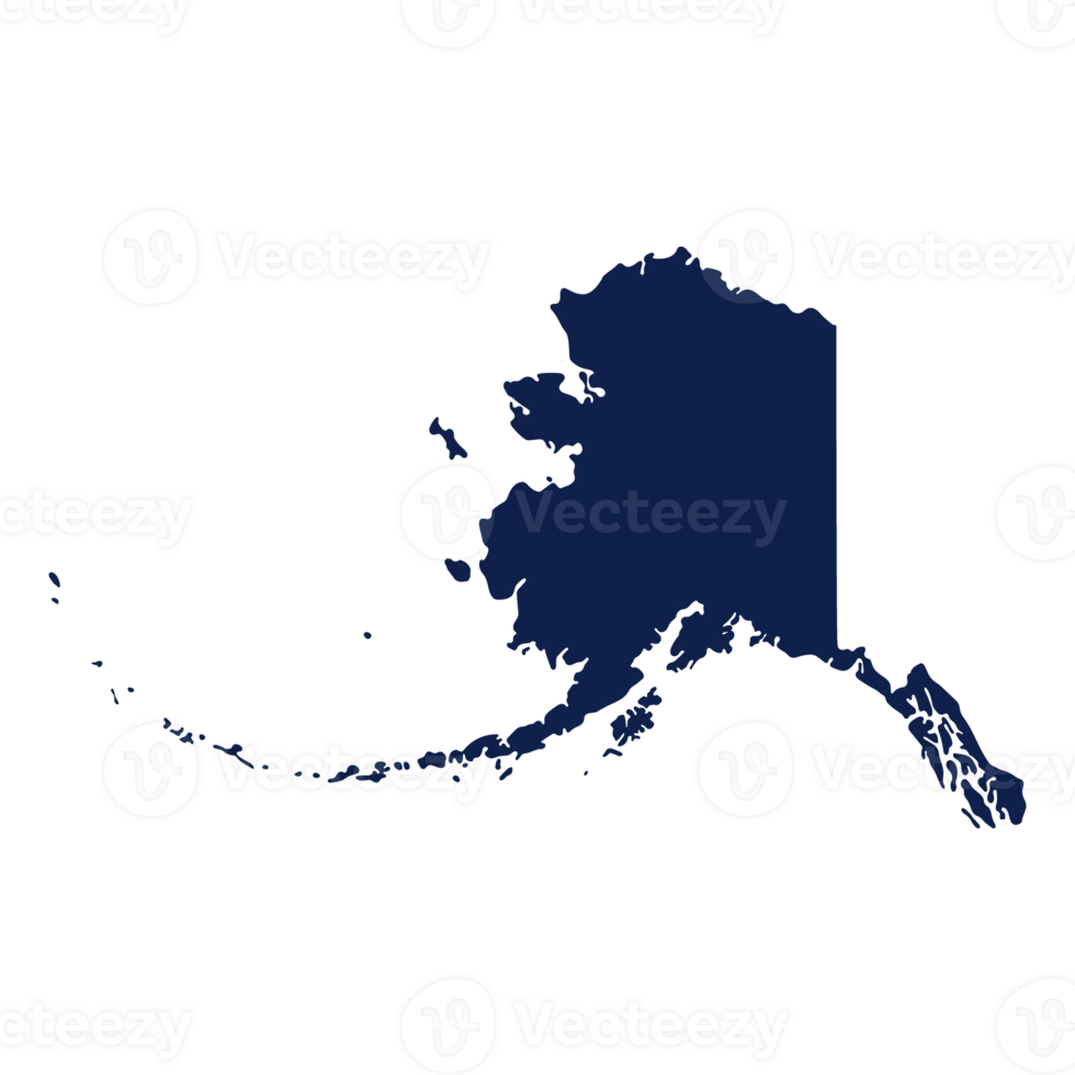 Alaska mapa com cor contorno. EUA mapa png