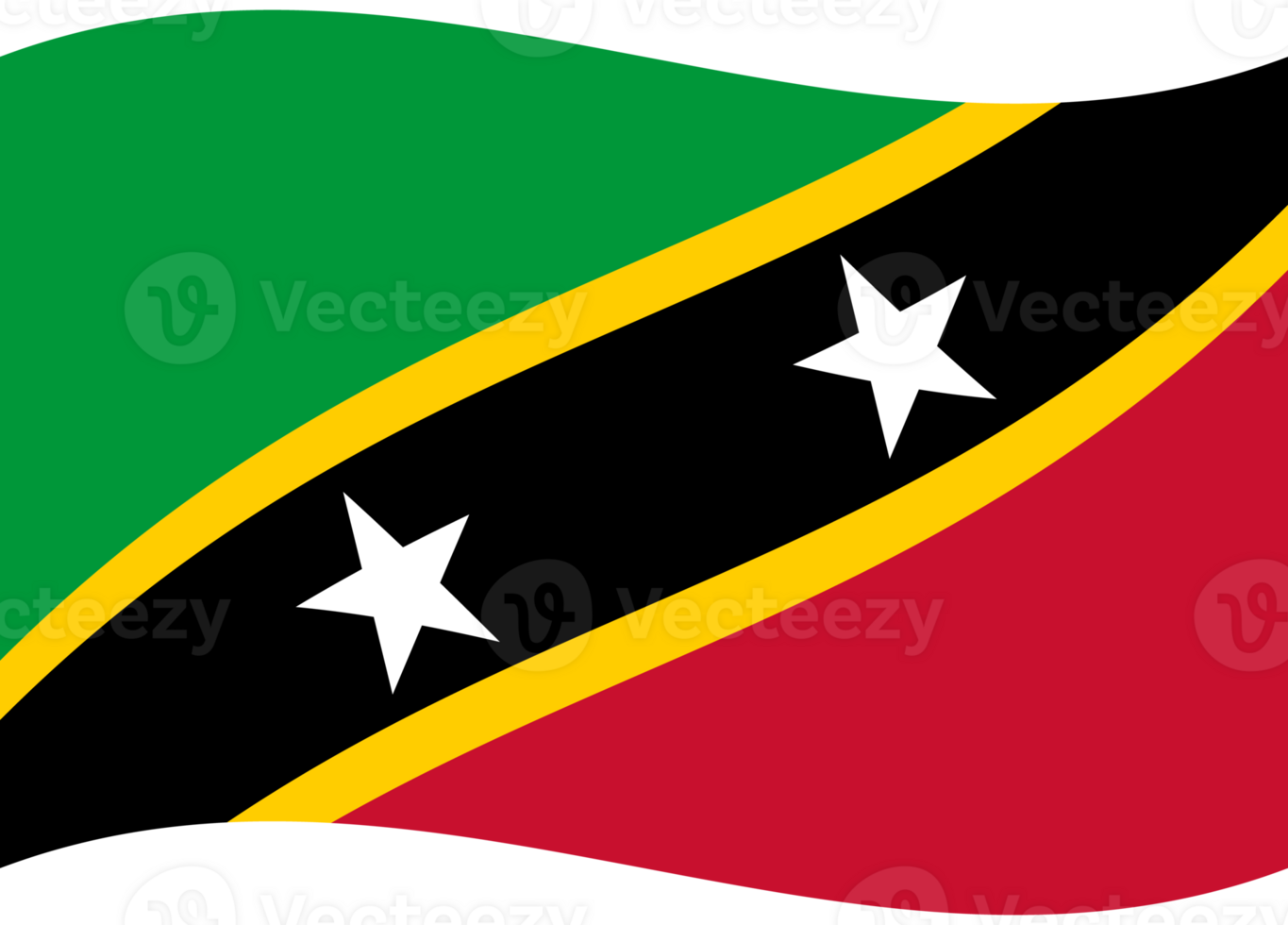 Saint Kitts and Nevis flag wave. Saint Kitts and Nevis flag. Flag of