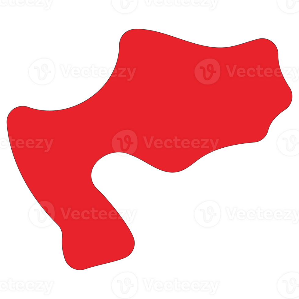 Bangkok city map in red color png