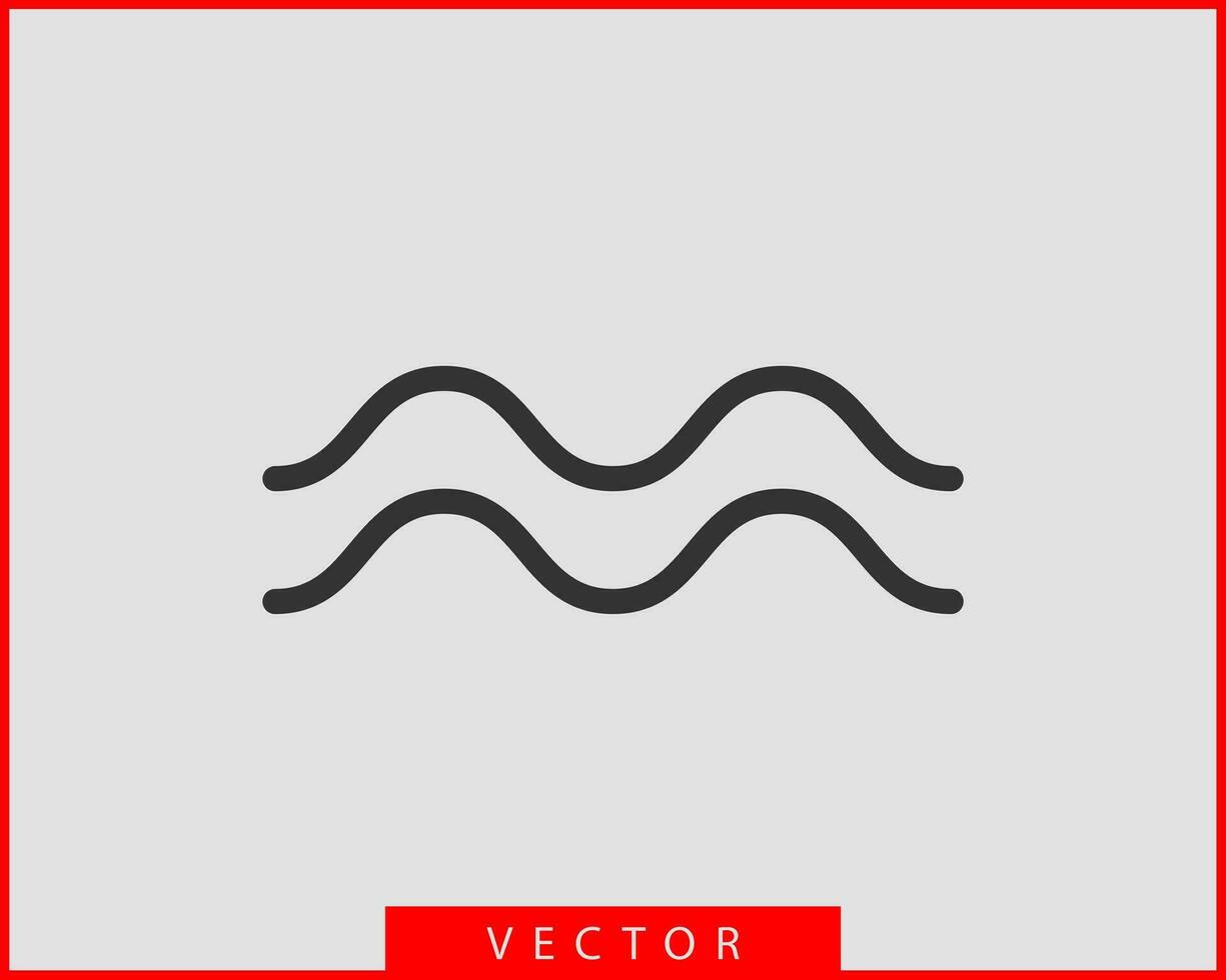 diseño de vectores de ondas. icono de onda de agua. líneas onduladas aisladas.