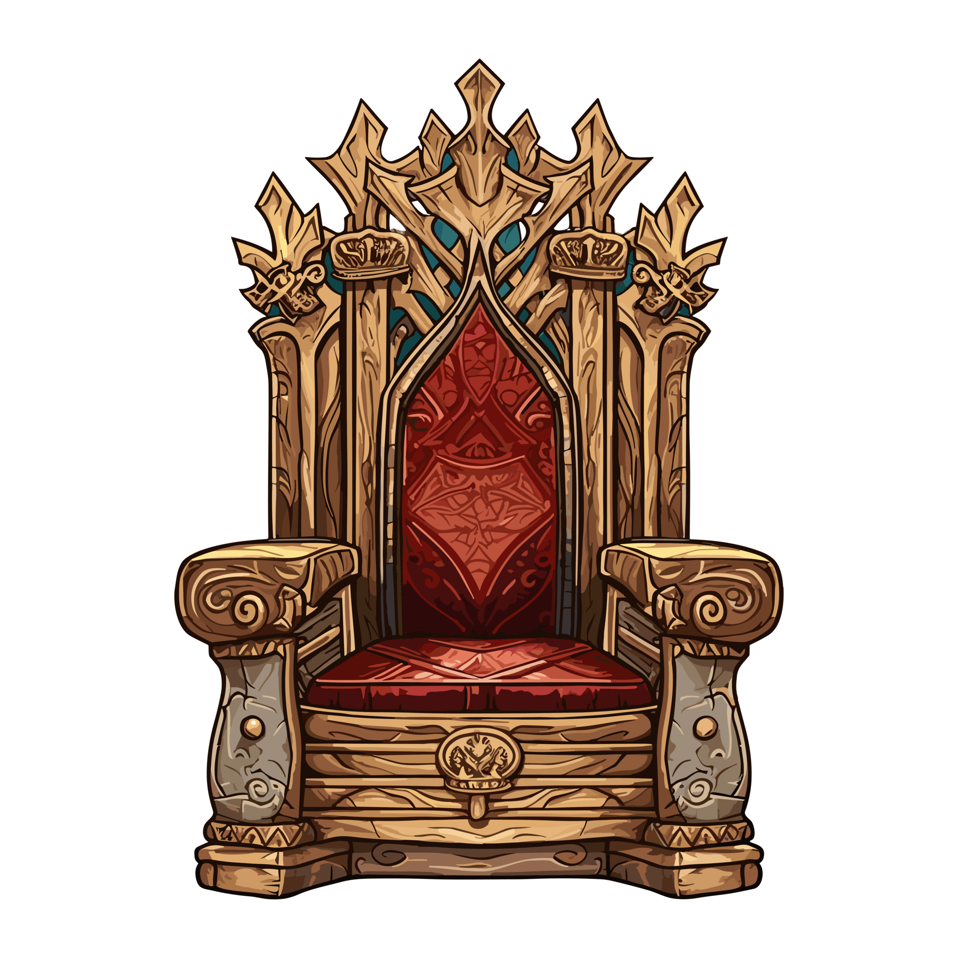 wooden throne, king chair wood 27292352 PNG