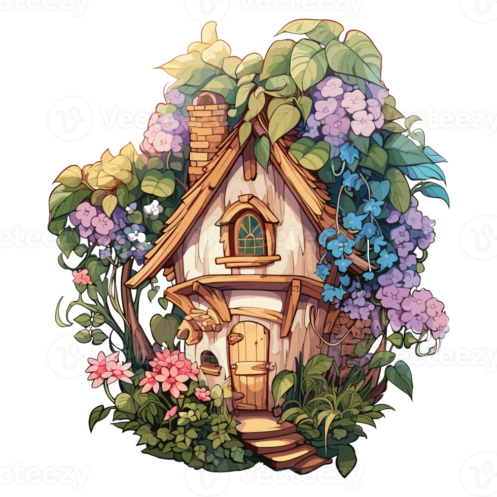 Cottage core Sticker Retro Cottage Witchy Decor, Vintage Nature Homestead Country House Peaceful Self Sustained png