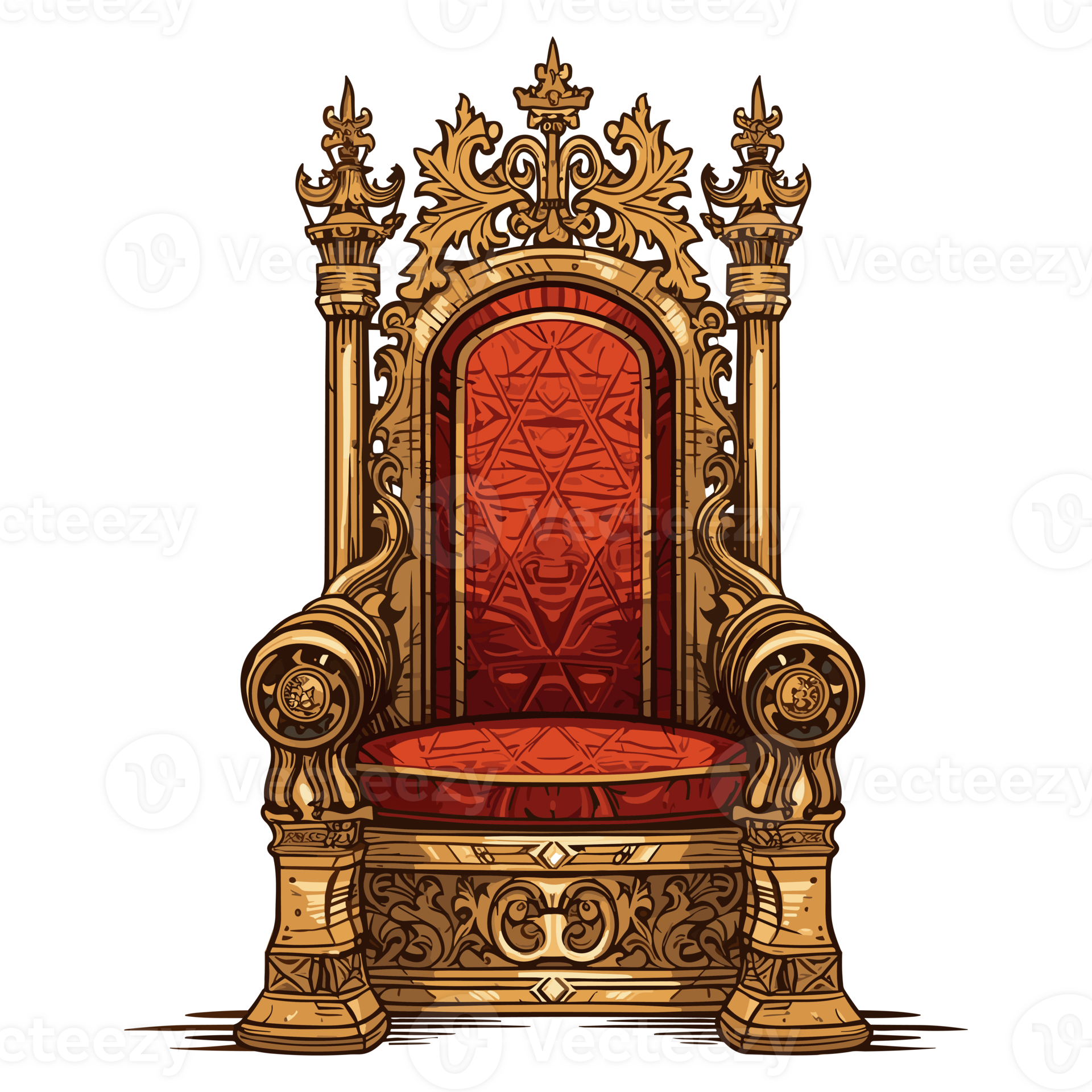 wooden throne, king chair wood 27292374 PNG