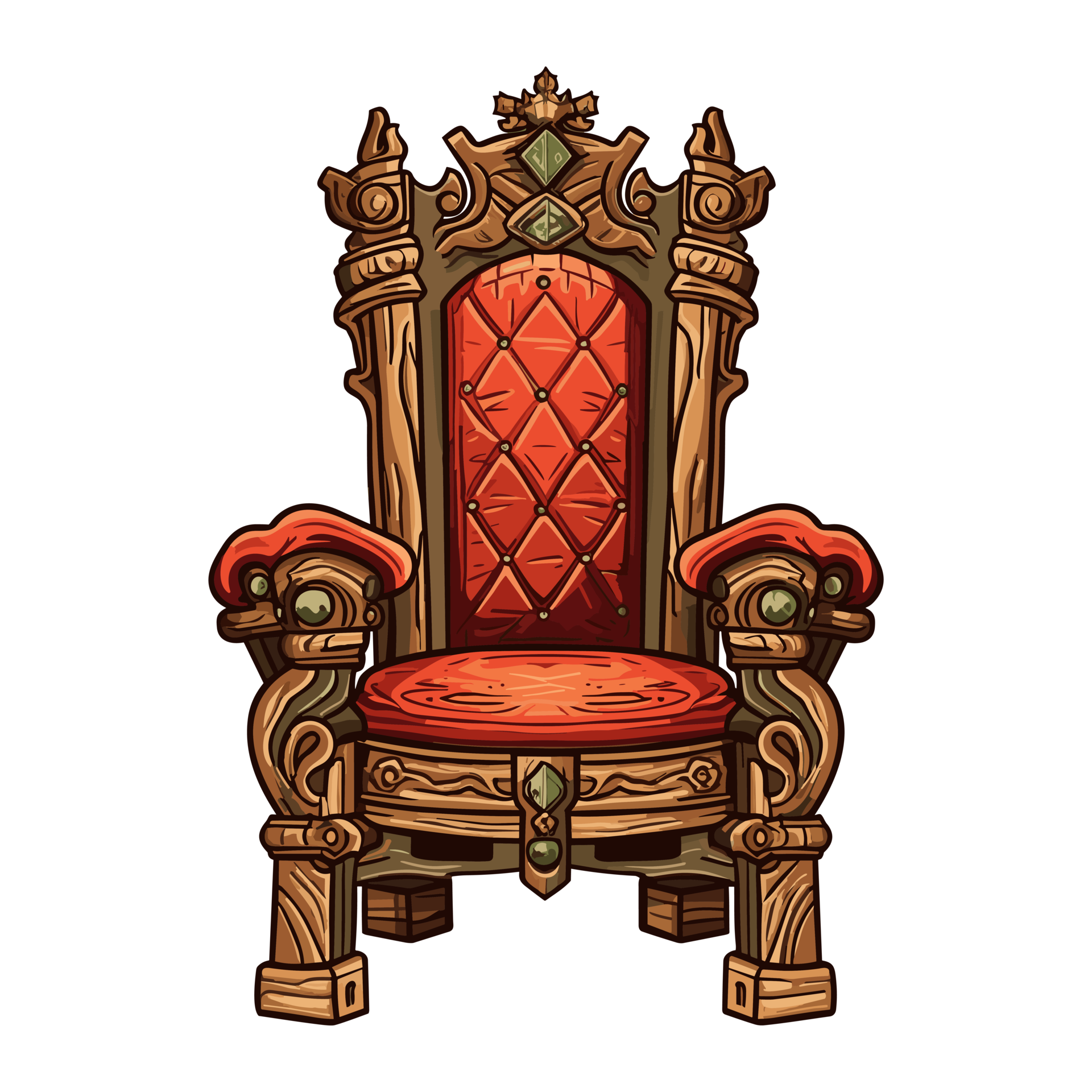 wooden throne, king chair wood 27292432 PNG