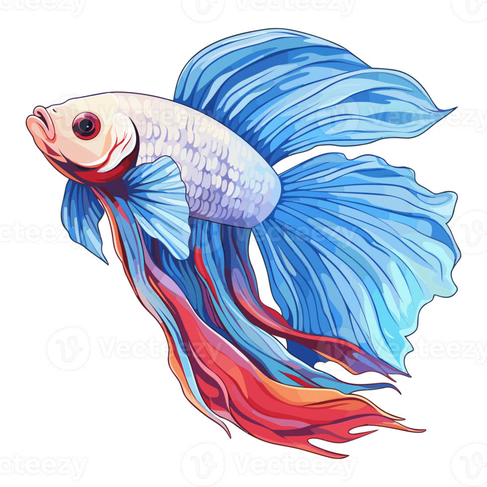 Siamois combat poisson autocollant illustrations, betta poisson png