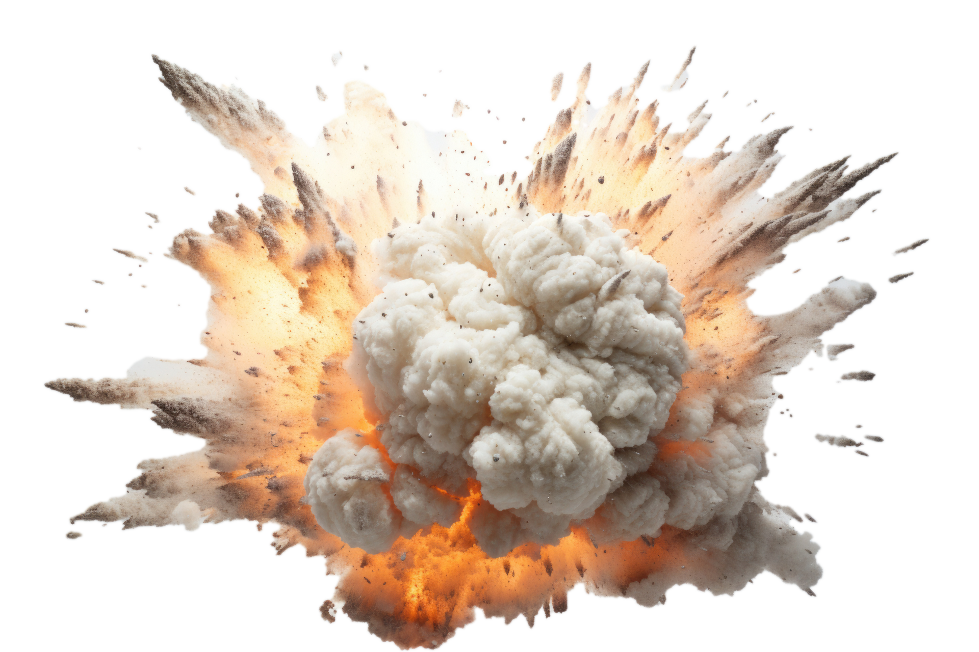 Bomb explosion with fire flames and smoke, isolated on transparent  background 27292456 PNG