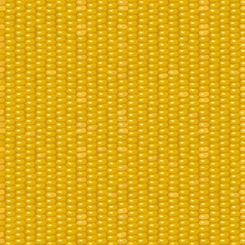 Yellow corn pattern seamless. Vector eco food background. Maize gold seed wallpaper.