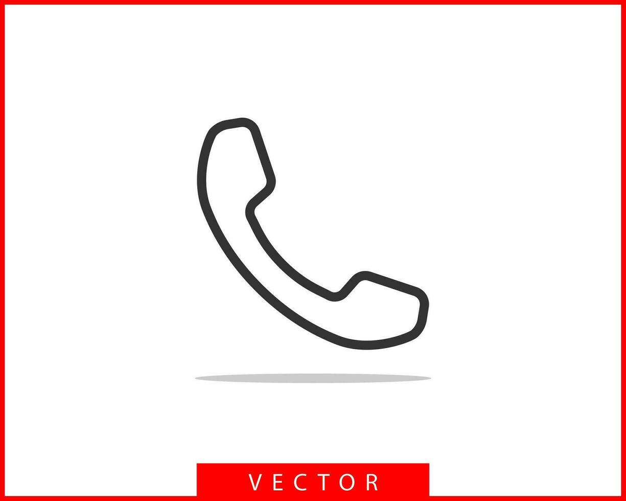 ilustración de vector de icono de teléfono. aplicación de centro de llamadas. iconos de teléfono estilo plano de moda. contáctenos silueta de línea.