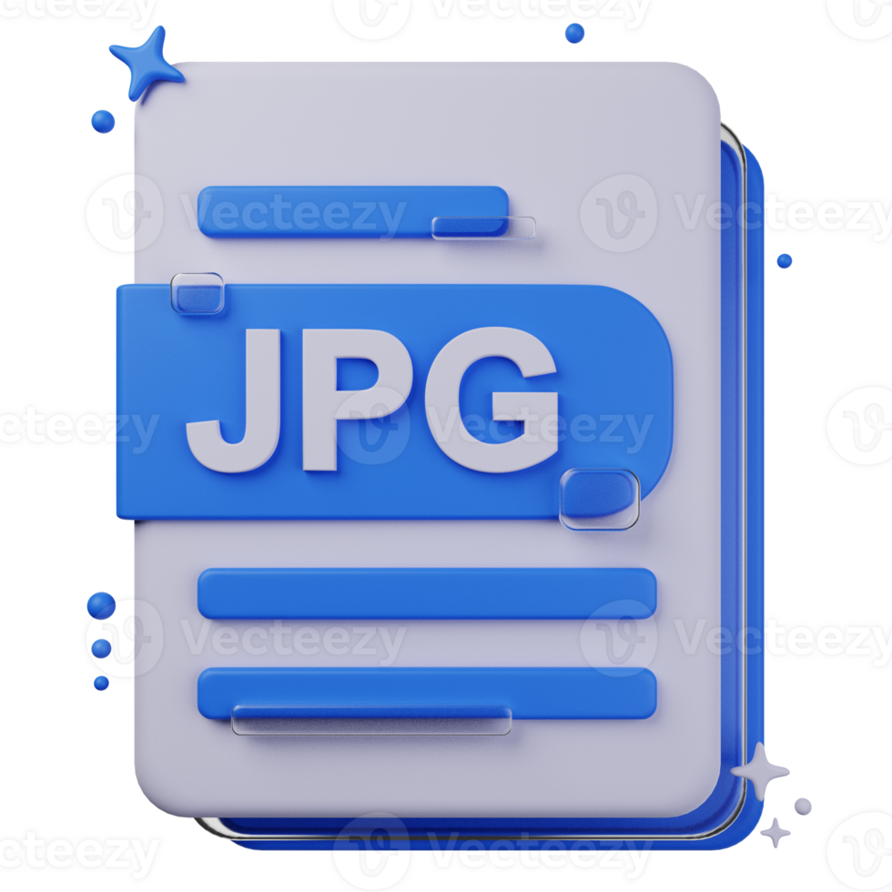 JPG file format of 3D illustration. file format 3D concept. 3d rendering png