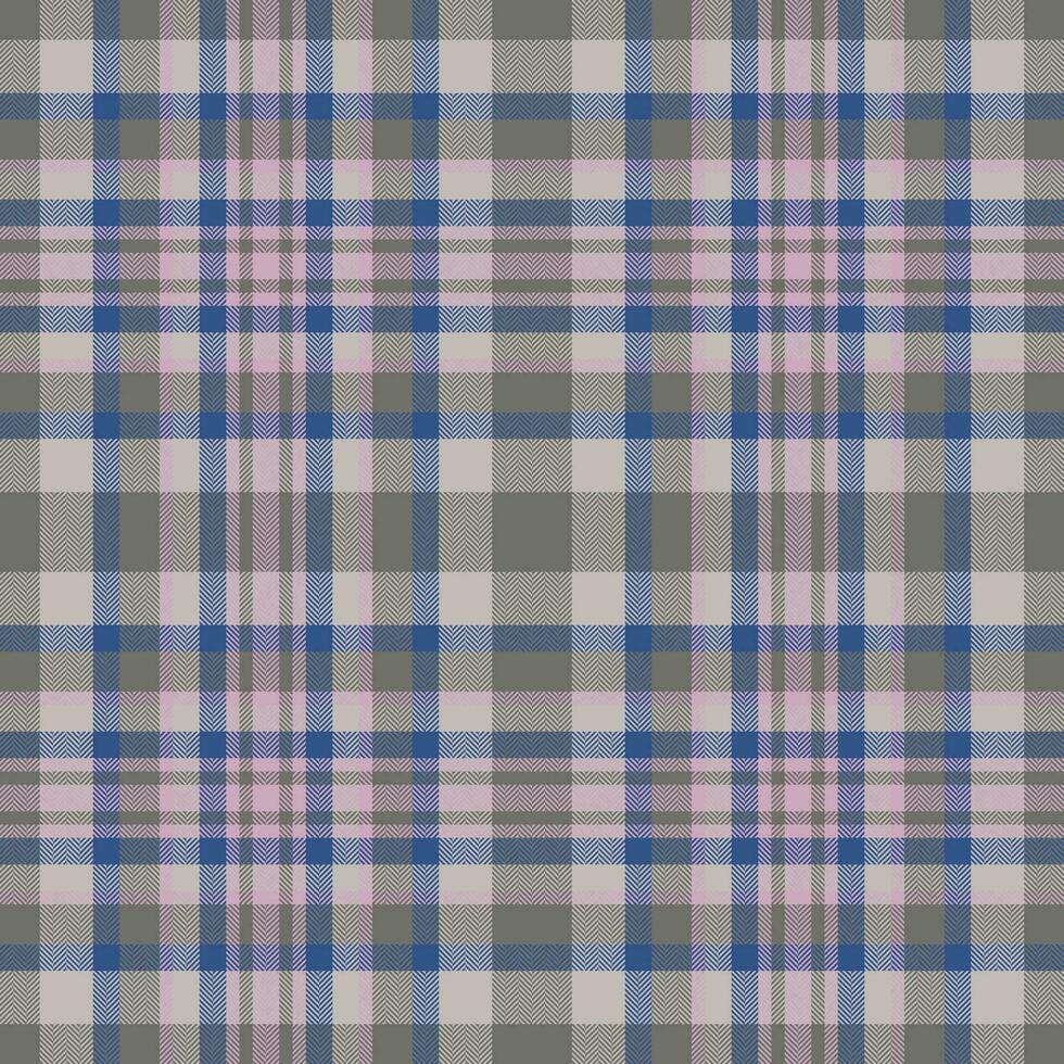 Plaid seamless pattern. Check fabric texture. Vector textile print.
