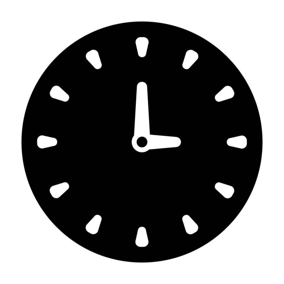 Analog clock icon symbol. Vector illustration