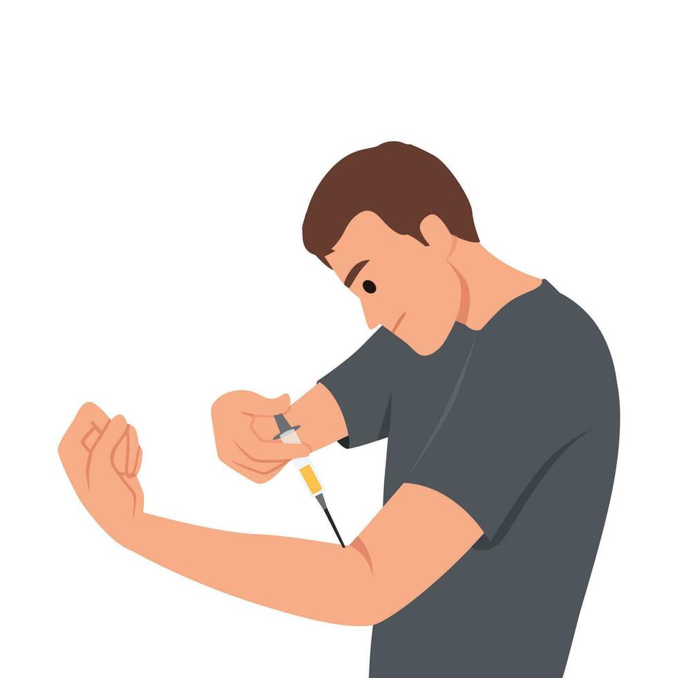 Testosterone Dosage Injection for Body Builders Gaining Big Muscles. vector