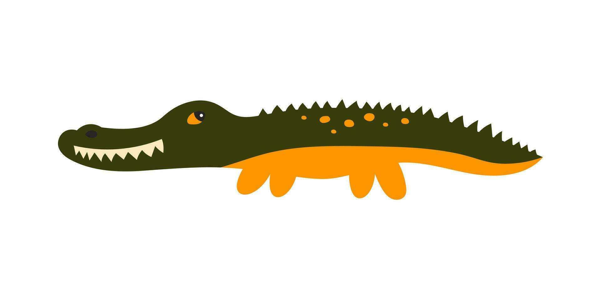 Funny crocodile vector illustration