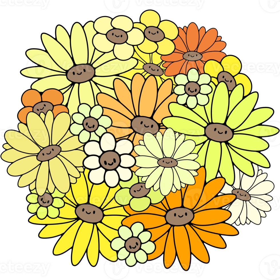 flower circle colorful png