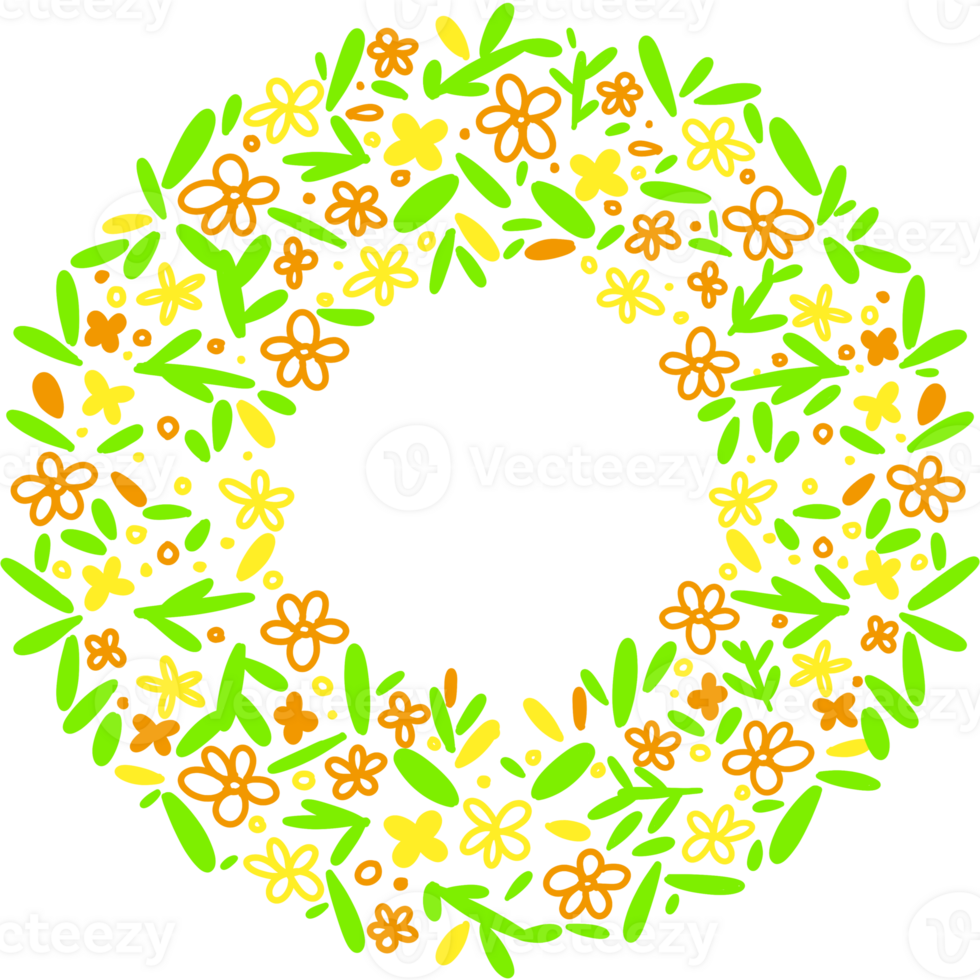 flower circle colorful png