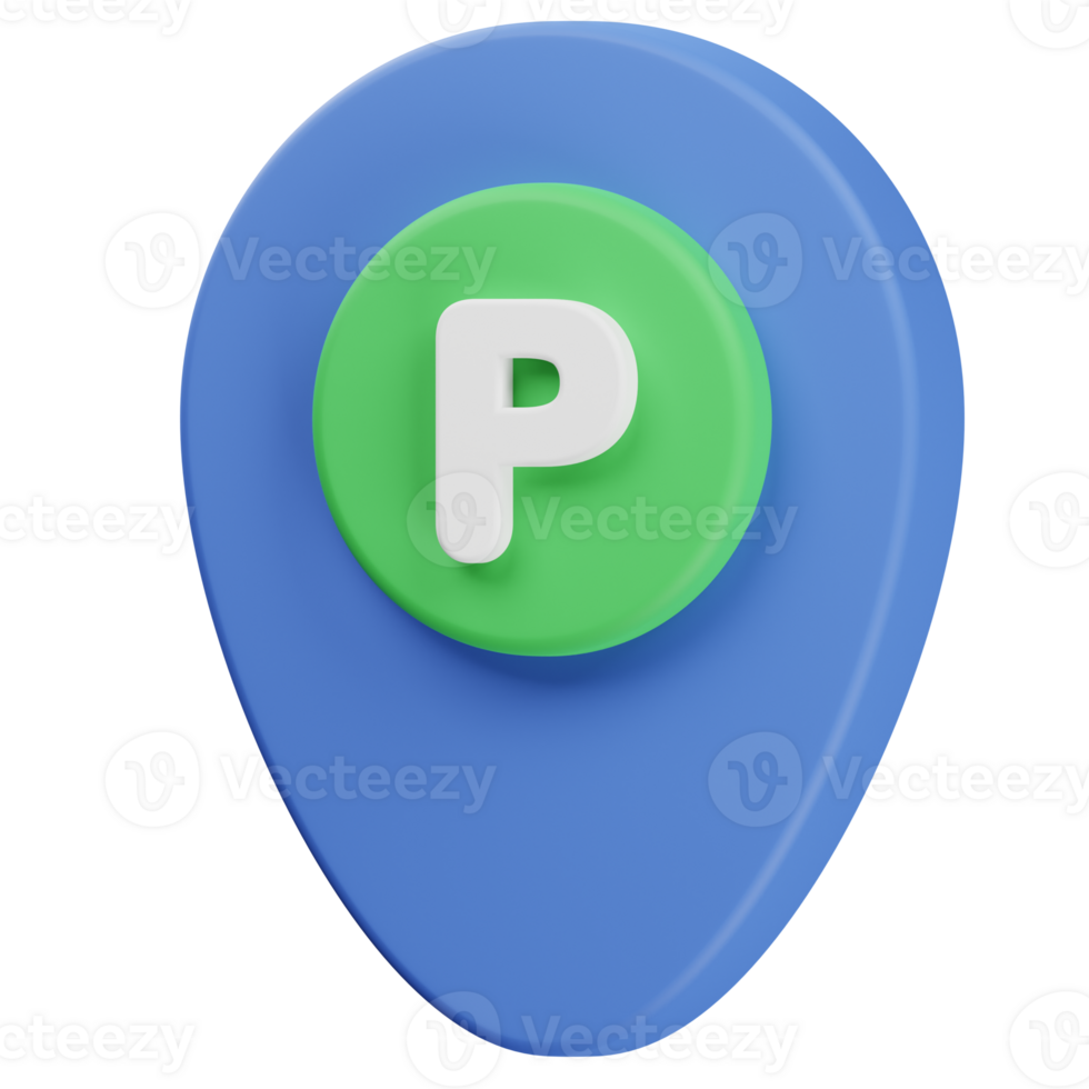 location mark destination pointer parking sign 3d png