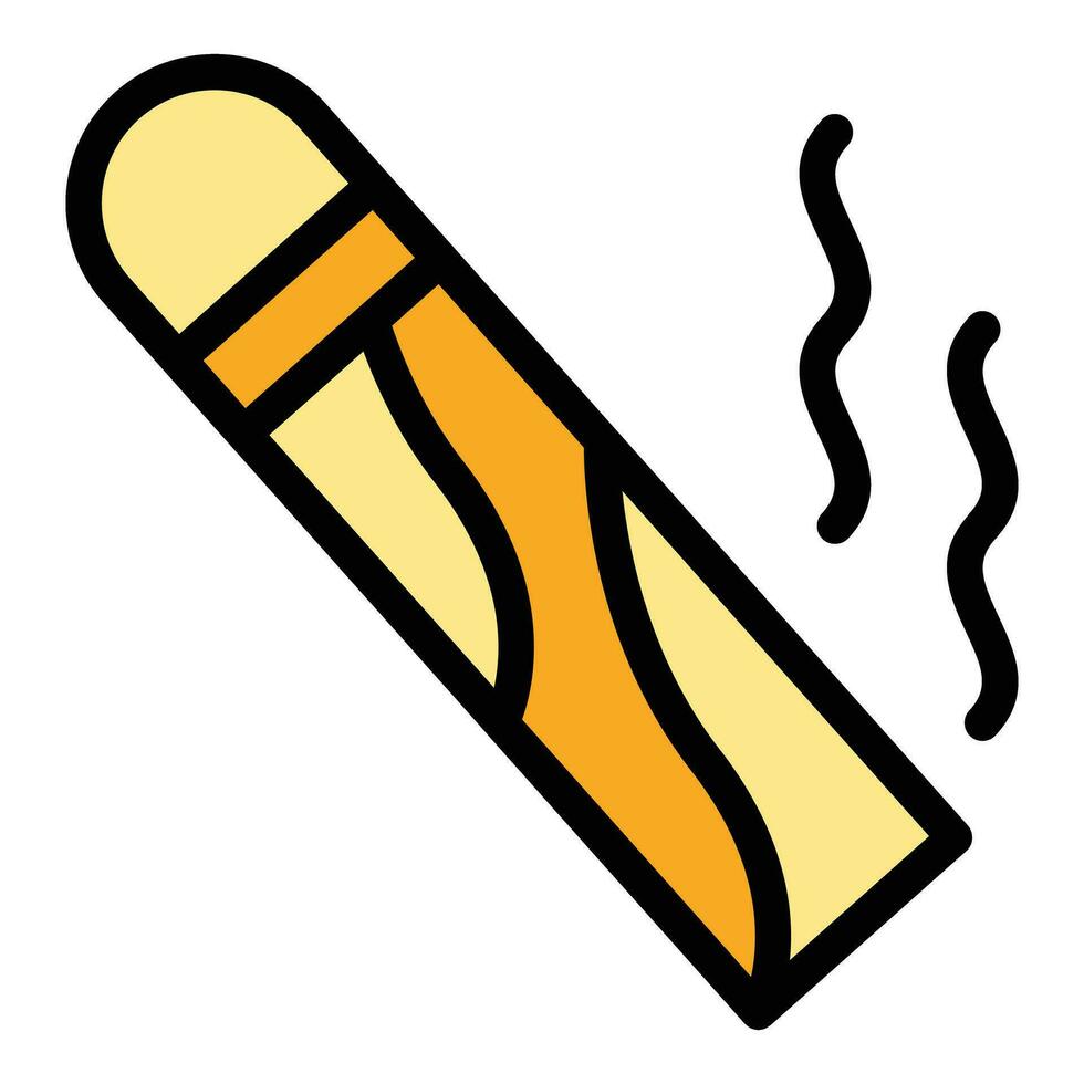 Cigar icon vector flat