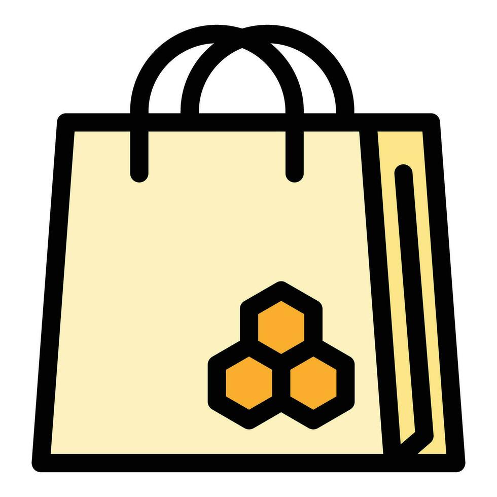 Honey product bag icon vector flat