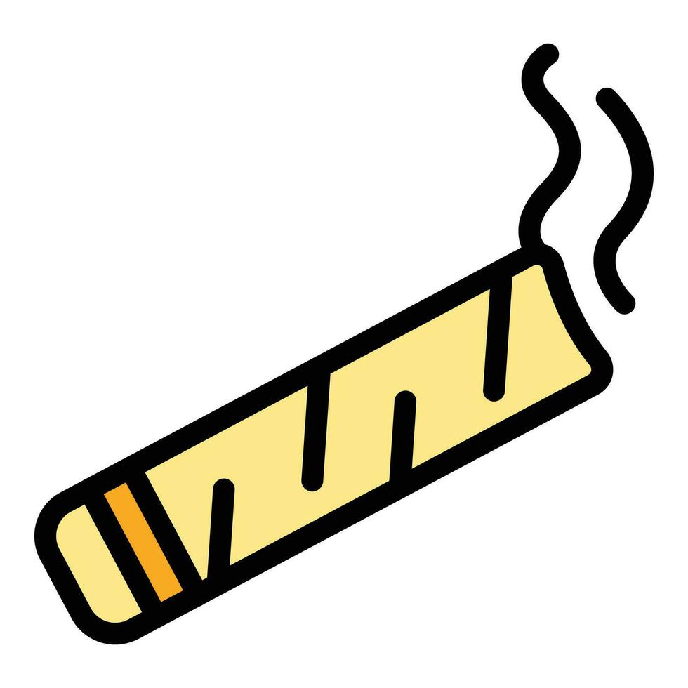 Smell cigar icon vector flat